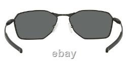 Oakley OO6047 604701 58 Sunglasses Men Satin Black Rectangle 58mm New Authentic