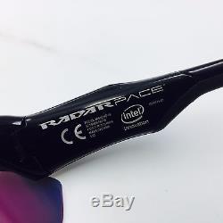 Oakley OO9333-01 Radar Pace Black Shield Sunglasses with Purple Prizm lenses