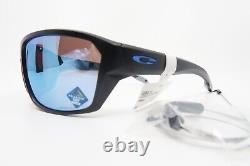 Oakley OO9416-0664 New Black/Blue SPLIT SHOT Mirrored Polarized Sunglasses X