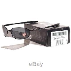 Oakley OO 4059-03 POLARIZED BLENDER Polished Black Grey Mens Wire Sunglasses New