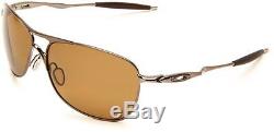 Oakley OO 4060-04 POLARIZED CROSSHAIR Brown Chrome Bronze Mens Sunglasses New