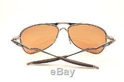 Oakley OO 4060-04 POLARIZED CROSSHAIR Brown Chrome Bronze Mens Sunglasses New
