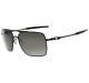 Oakley Oo 4061-01 Deviation Matte Black Warm Grey Mens Aviator Sunglasses In Box