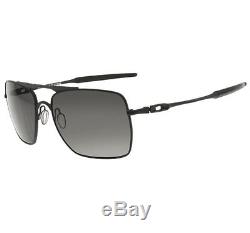 Oakley OO 4061-01 DEVIATION Matte Black Warm Grey Mens Aviator Sunglasses in Box