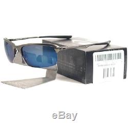 Oakley OO 4071-02 WIRETAP Carbon Frame Ice Iridium Lens Mens Wire Sunglasses New