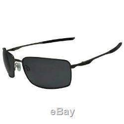 Oakley OO 4075-04 Polarized Square Wire Carbon Grey Lens Mens Metal Sunglasses