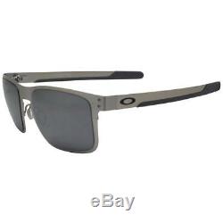 Oakley OO 4123-0355 HOLBROOK METAL Satin Chrome with Black Iridium Mens Sunglasses