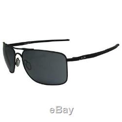 Oakley OO 4124-01 Gauge 8 L Matte Black with Grey Mens Metal Frame Sunglasses