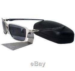 Oakley OO 6017-01 TINCAN CARBON Satin Chrome Grey Mens Rare Sunglasses with Case
