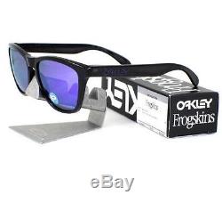 Oakley OO 9013-09 POLARIZED FROGSKINS Black Ink Violet Iridium Mens Sunglasses