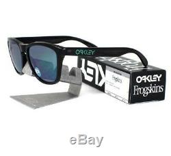 Oakley OO 9013-11 Polarized Frogskins Black Ink Jade Iridium Mens Sunglasses