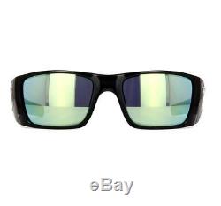 Oakley OO 9096-85 FUEL CELL Polished Black Ink Emerald Iridium Mens Sunglasses