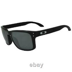 Oakley OO 9102-02 Holbrook Polished Black Polarized Grey Lens Mens Sunglasses