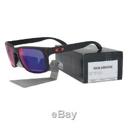 Oakley OO 9102-36 Holbrook Matte Black Frame Positive Red Lens Mens Sunglasses