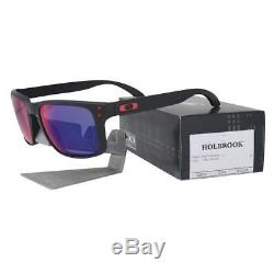 Oakley OO 9102-36 Holbrook Matte Black Frame + Red Iridium Mens Sunglasses