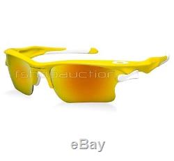 Oakley OO 9156-11 FAST JACKET XL Lemon Peel Fire Iridium Mens Sunglasses Set New