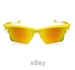 Oakley OO 9156-11 FAST JACKET XL Lemon Peel Fire Iridium Mens Sunglasses Set New