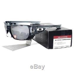 Oakley OO 9194-06 POLARIZED STYLE SWITCH Crystal Black Chrome Mens Sunglasses