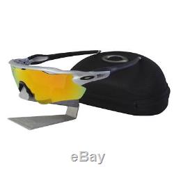 Oakley OO 9208-02 RADAR EV PATH Silver Fire Iridium Lens Mens Sport Sunglasses