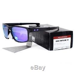Oakley OO 9246-07 POLARIZED SLIVER F Foldable Matte Black Violet Mens Sunglasses