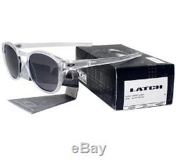 Oakley OO 9265-04 LATCH Matte Clear Frame Black Iridium Mens Sunglasses