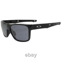 Oakley OO 9361-01 57 Crossrange Polished Black Frame Grey Lens Mens Sunglasses