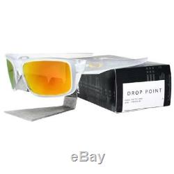 Oakley OO 9367-0560 DROP POINT Matte Clear Fire Iridium Mens Mirror Sunglasses