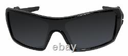Oakley Oil Rig 24-058 Black Silver Ghost Text Iridium Lens 0OO9081 Sunglasses