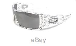 Oakley Oil Rig Mens Sunglasses Polished Clear Frame With Black Iridium Lens