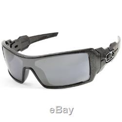 Oakley Oil Rig OO9081 24-058 Black Ghost Text/Black Iridium Men's Sunglasses