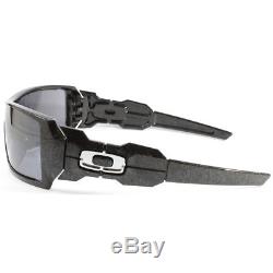 Oakley Oil Rig OO9081 24-058 Black Ghost Text/Black Iridium Men's Sunglasses