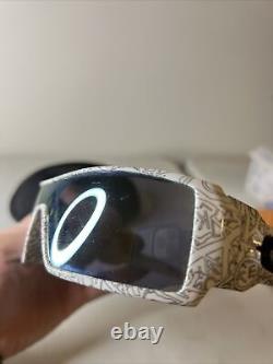 Oakley Oil Rig Sunglasses White Text Print Graffiti Custom