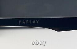 Oakley Parlay Sunglasses OO4143-02 Polished Black Silver Frame Prizm Silver Lens