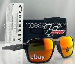 Oakley Parlay Sunglasses OO4143-11 Matte Gray Frame Prizm Ruby Lens Moto GP 58mm