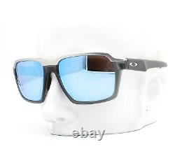 Oakley Parlay Sunglasses OO4143-1258 Matte Gray / Silver Blue Polarized withpouch