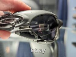 Oakley Plate Dark Silver With Black Iridium Lenses