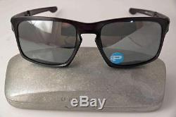 Oakley Polarized Mens Sunglasses Sliver F Matte Black Frame Blk Iridium Lns New