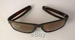Oakley Polarized Mens Sunglasses Sliver F Matte Dark Amber Fr Tungsten Lens New