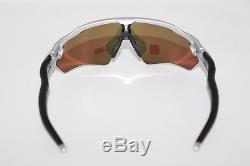 Oakley Polarized Sunglasses Radar EV XS Path Silver/Fire Iridium OO9001-0831 NEW