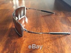 Oakley Probation Brushed Chrome Frame Sunglasses With Pouch