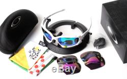 Oakley Racing Jacket White Tour de France Sunglasses + 4 Custom Polarized Lenses