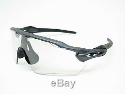 Oakley Radar EV Path OO9208-13 Steel Clear Black Iridium Photochromic Sunglasses