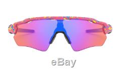 Oakley Radar EV Path Sunglasses OO9275-2235 Splatter Neon Pink With PRIZM Trail