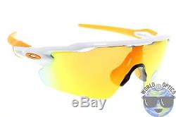 Oakley Radar EV Pitch Sunglasses OO9211-08 White with Fire Iridium Polarized Lens