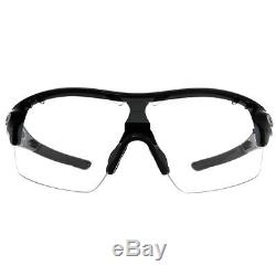 Oakley Radarlock OO9196-07 Polished Black/Clear Men's Shield Sunglasses 131mm