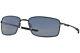 Oakley Square Wire Men Sunglasses Rectangular Oo4075-04 Carbon / Grey Polarized