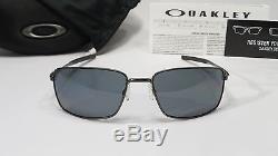 Oakley Square Wire OO4075-04 Men's Gunmetal Frame Polarized Lens Sunglasses NEW