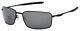 Oakley Square Wire Sunglasses Oo4075-05 Matte Black Black Iridium Polarized