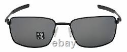 Oakley Square Wire Sunglasses OO4075-05 Matte Black Black Iridium Polarized