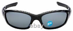 Oakley Straight Jacket Sunglasses 12-935 Polished Black Black Iridium Polarized